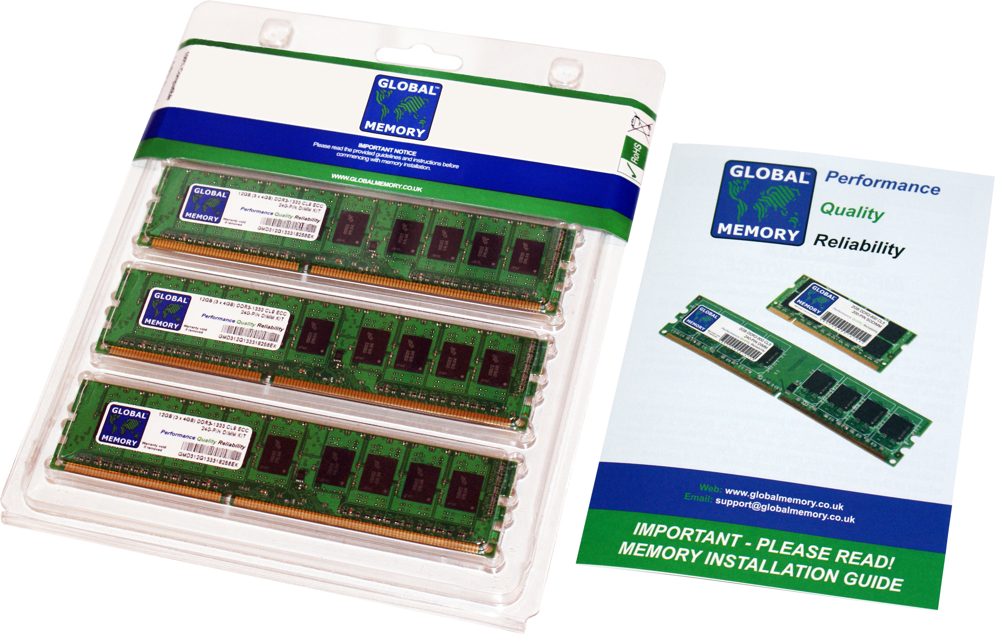 24GB (3 x 8GB) DDR3 1866MHz PC3-14900 240-PIN ECC DIMM (UDIMM) MEMORY RAM KIT FOR HEWLETT-PACKARD SERVERS/WORKSTATIONS